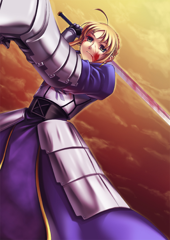 artoria pendragon and saber (fate and 1 more) drawn by wokamemaccha