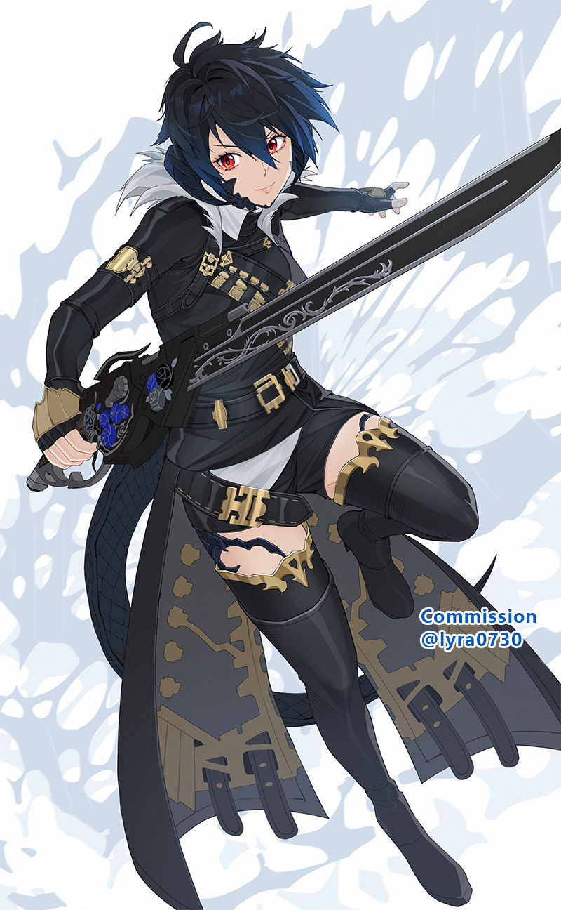 warrior of light and gunbreaker (final fantasy and 1 more) drawn by lyra-kotto