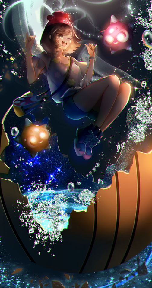 selene and minior (pokemon and 1 more) drawn by ekm