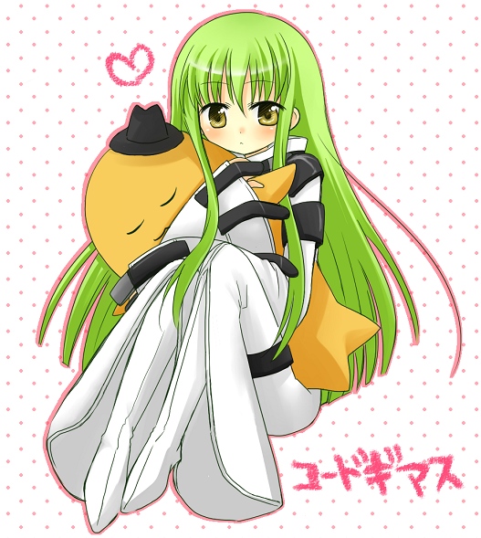 c.c. and cheese-kun (code geass and 1 more)