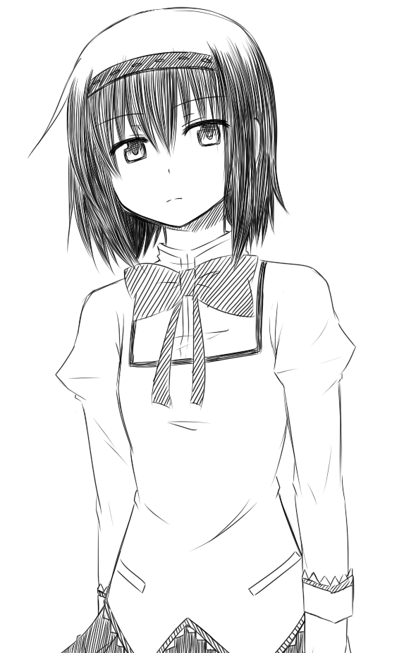 akemi homura (mahou shoujo madoka magica) drawn by sakusyaretsuden