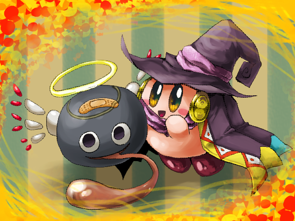 kirby, gooey, zero two, and drawcia (kirby) drawn by ginkuri
