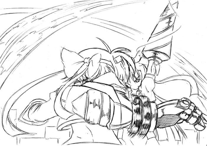 subaru nakajima, ginga nakajima, and revolver knuckle (lyrical nanoha and 1 more) drawn by sch