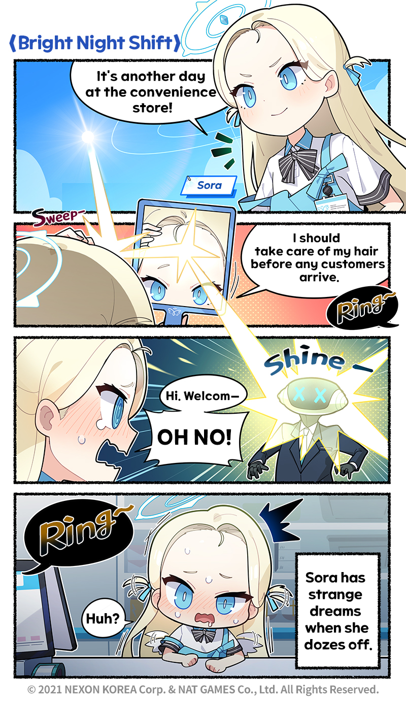 sora and android (blue archive) drawn by donmin_h