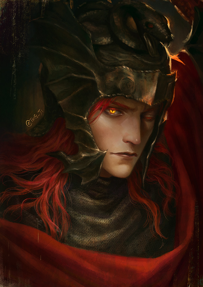 messmer the impaler (elden ring and 1 more) drawn by tkg_ji