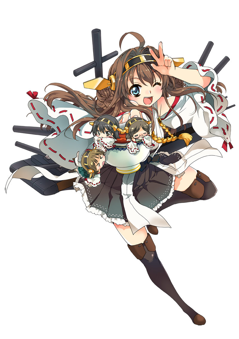 kongou, haruna, hiei, and kirishima (kantai collection) drawn by malino_(dream_maker)