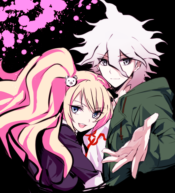 komaeda nagito and enoshima junko (danganronpa and 2 more) drawn by mery_(yangmalgage)