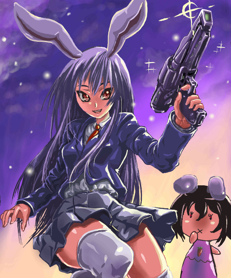 reisen udongein inaba and inaba tewi (touhou) drawn by kabutoyama