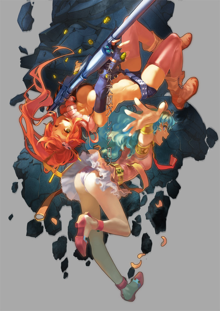 yoko littner and nia teppelin (tengen toppa gurren lagann) drawn by liduke