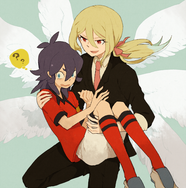 afuro terumi and kishibe taiga (inazuma eleven and 1 more) drawn by l_hakase