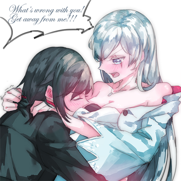 ruby rose and weiss schnee (rwby) drawn by milk_puppy