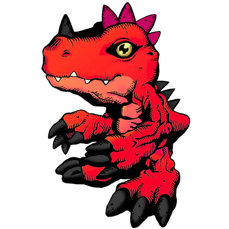 agumon (digimon and 1 more) drawn by vilmondigibits