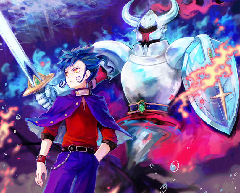 tsurugi kyousuke and kensei lancelot (inazuma eleven and 1 more) drawn by yuhazu_(rhe-rhe)