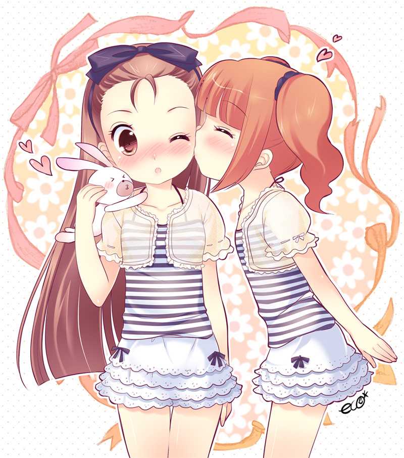 minase iori and takatsuki yayoi (idolmaster) drawn by eco_(petticoat)