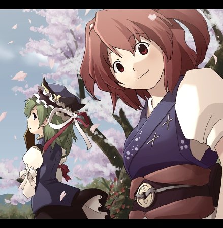 shiki eiki and onozuka komachi (touhou) drawn by sakura_(medilore)
