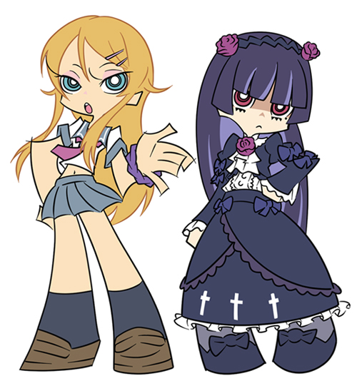 gokou ruri and kousaka kirino (ore no imouto ga konna ni kawaii wake ga nai and 1 more) drawn by c_(neta)