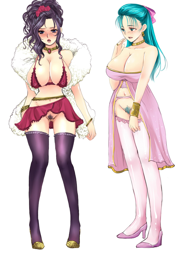 flora and deborah (dragon quest and 1 more) drawn by aida_mai