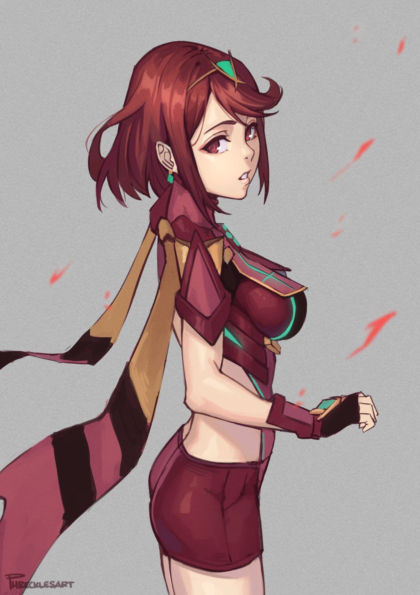 pyra (xenoblade chronicles and 1 more) drawn by phrecklesart