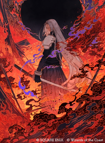 sephiroth (final fantasy and 2 more) drawn by rindo_karasuba
