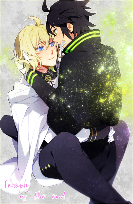 hyakuya yuuichirou and hyakuya mikaela (owari no seraph) drawn by aiwm