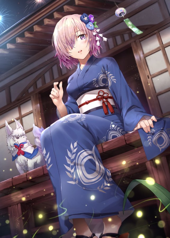 mash kyrielight and fou (fate and 1 more) drawn by gabiran