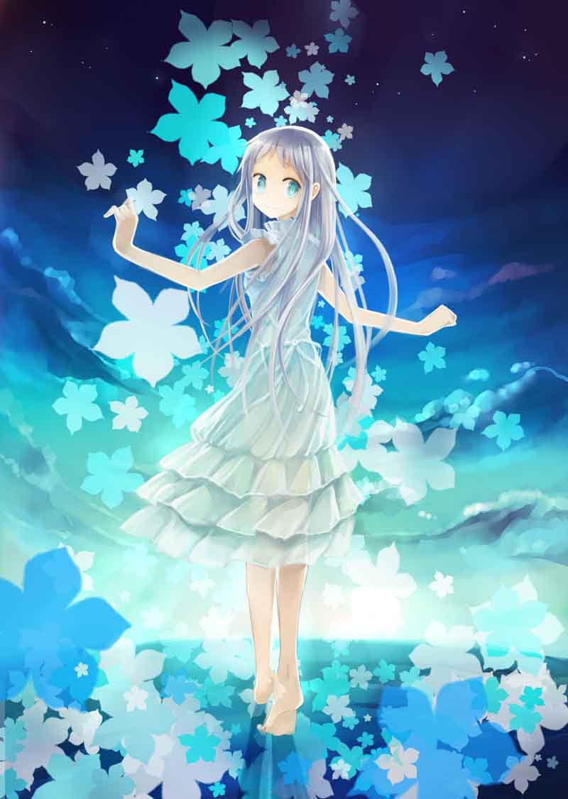 honma meiko (ano hi mita hana no namae wo bokutachi wa mada shiranai.) drawn by intimus15