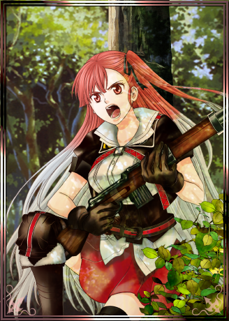 riela marcellis (senjou no valkyria and 1 more) drawn by tsuge_mizuki
