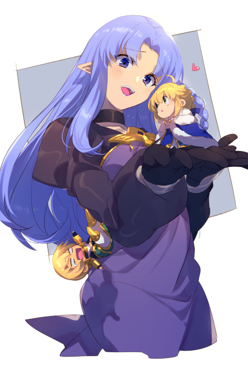 artoria pendragon, saber, medea, and jason (fate and 1 more) drawn by echo_(circa)