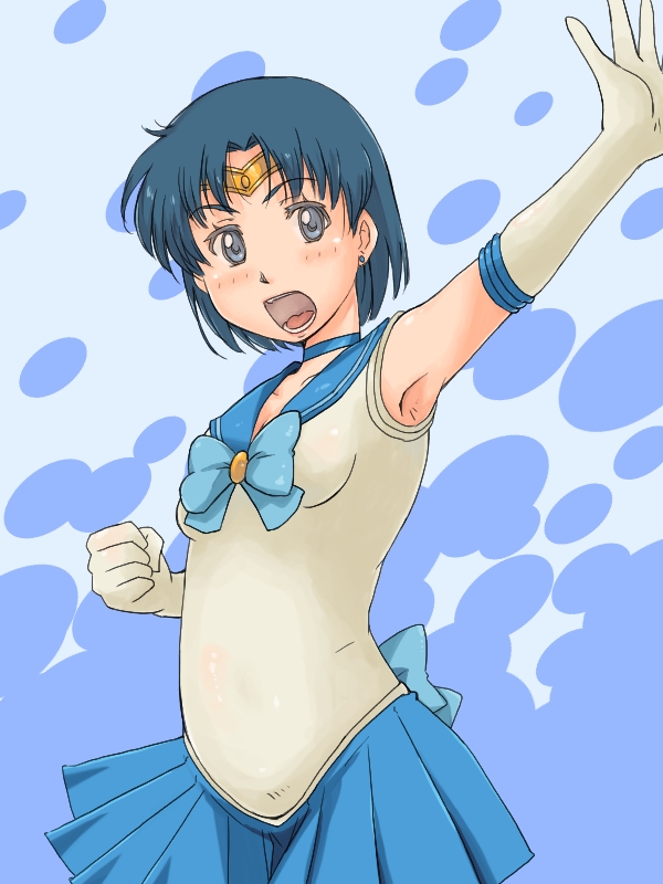 mizuno ami and sailor mercury (bishoujo senshi sailor moon) drawn by elk115