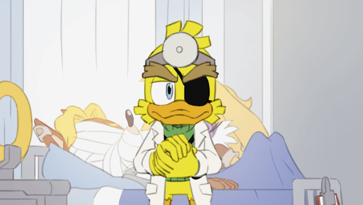 bunnie rabbot, antoine d'coolette, and doctor quack (sonic and 1 more) drawn by joeadok