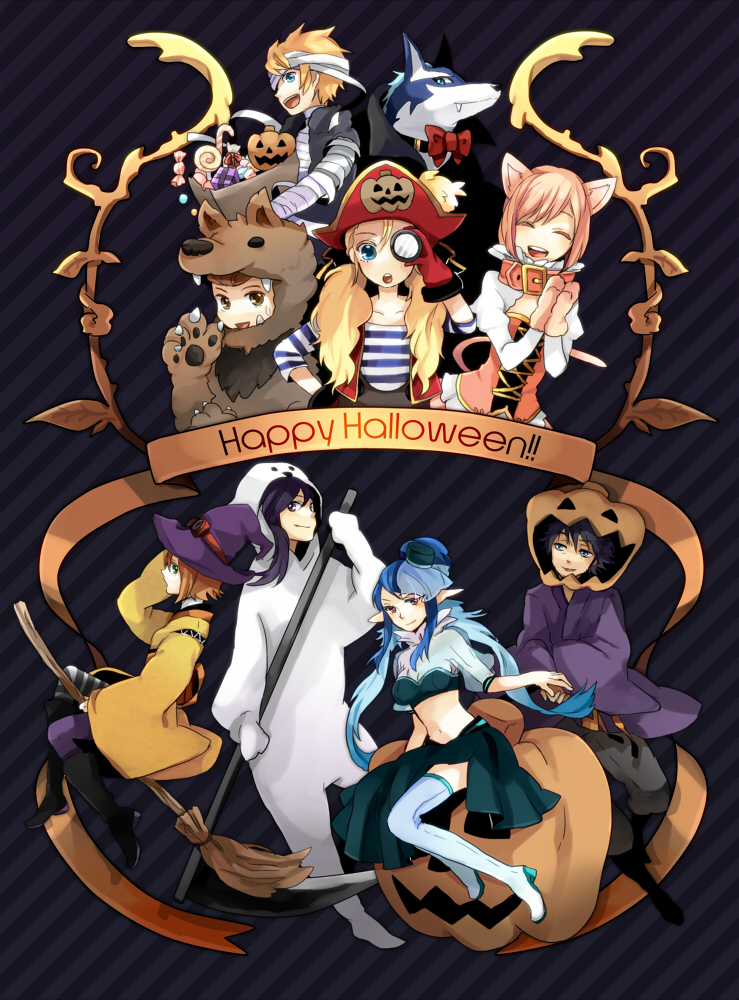 yuri lowell, estellise sidos heurassein, rita mordio, judith, raven, and 4 more (tales of and 1 more) drawn by tama_(songe)