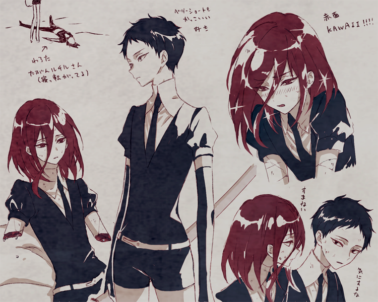 cinnabar and bort (houseki no kuni) drawn by k22968982