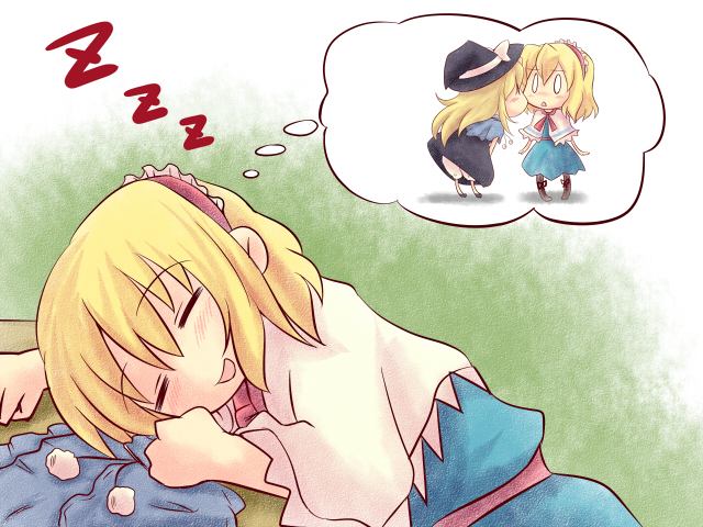kirisame marisa and alice margatroid (touhou) drawn by dokuta