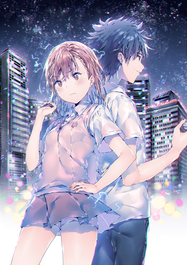 misaka mikoto and kamijou touma (toaru majutsu no index and 1 more) drawn by dsmile