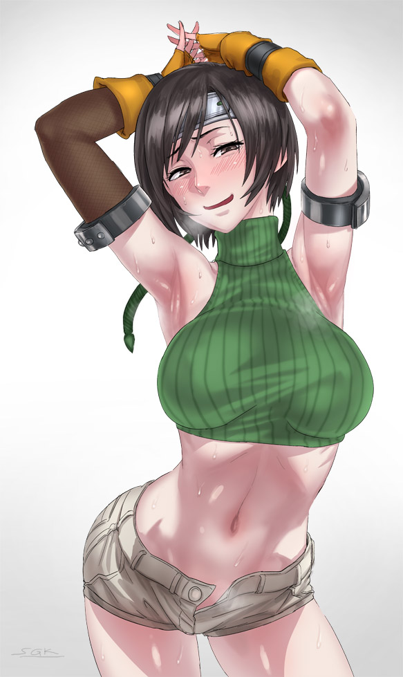 yuffie kisaragi (final fantasy and 1 more) drawn by sgk