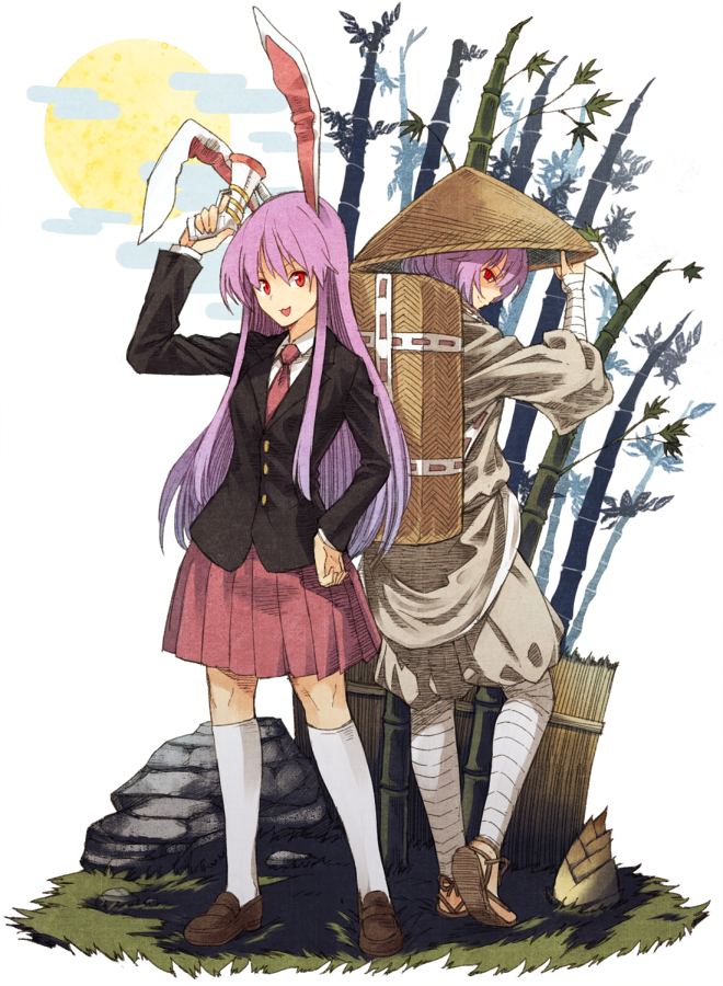 reisen udongein inaba (touhou and 1 more) drawn by ruukii 