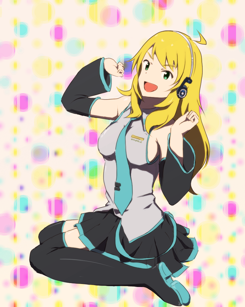 hatsune miku and hoshii miki (idolmaster and 1 more) drawn by nusihakase