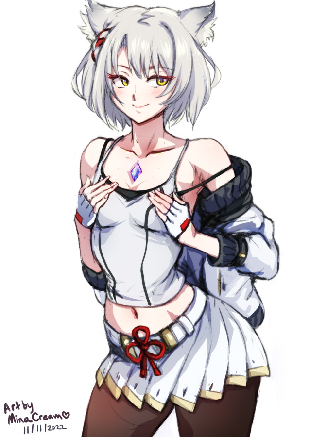 mio (xenoblade chronicles and 1 more) drawn by mina_cream