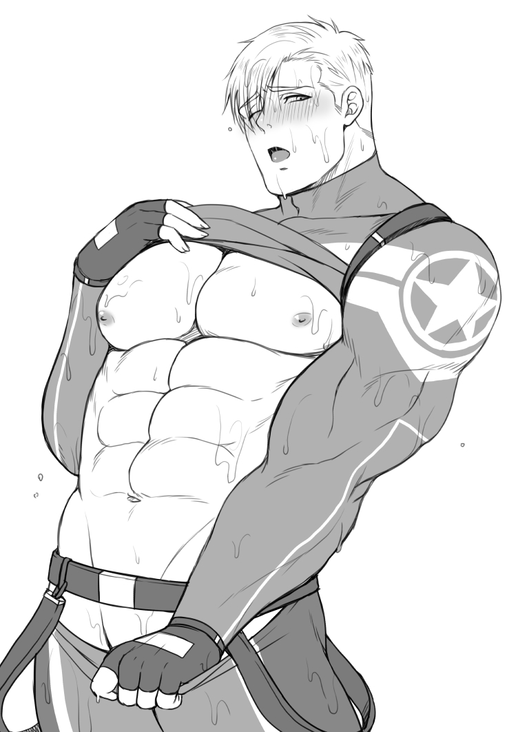 steve rogers and captain america (marvel and 1 more) drawn by mxsxe