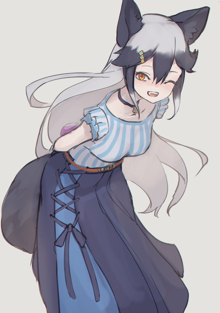silver fox (kemono friends and 1 more) drawn by don3