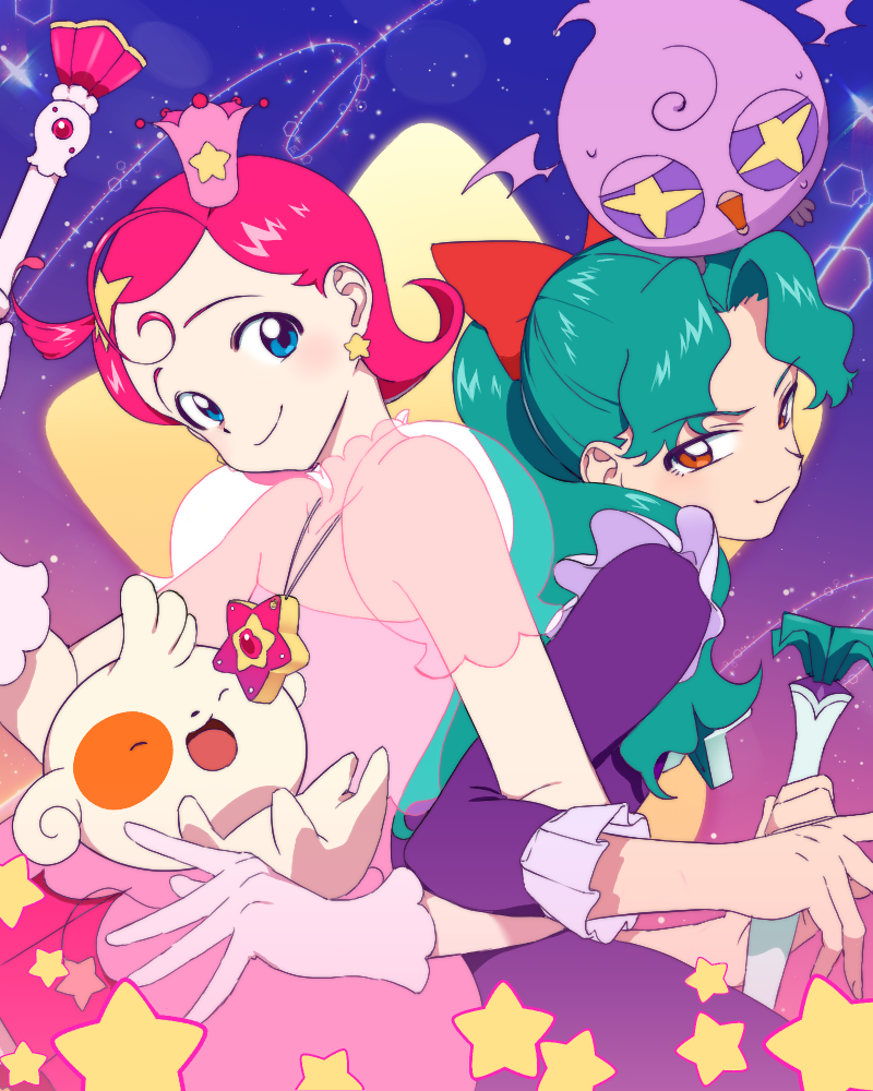 comet and meteor (cosmic baton girl comet-san) drawn by hk_(hk_0507)