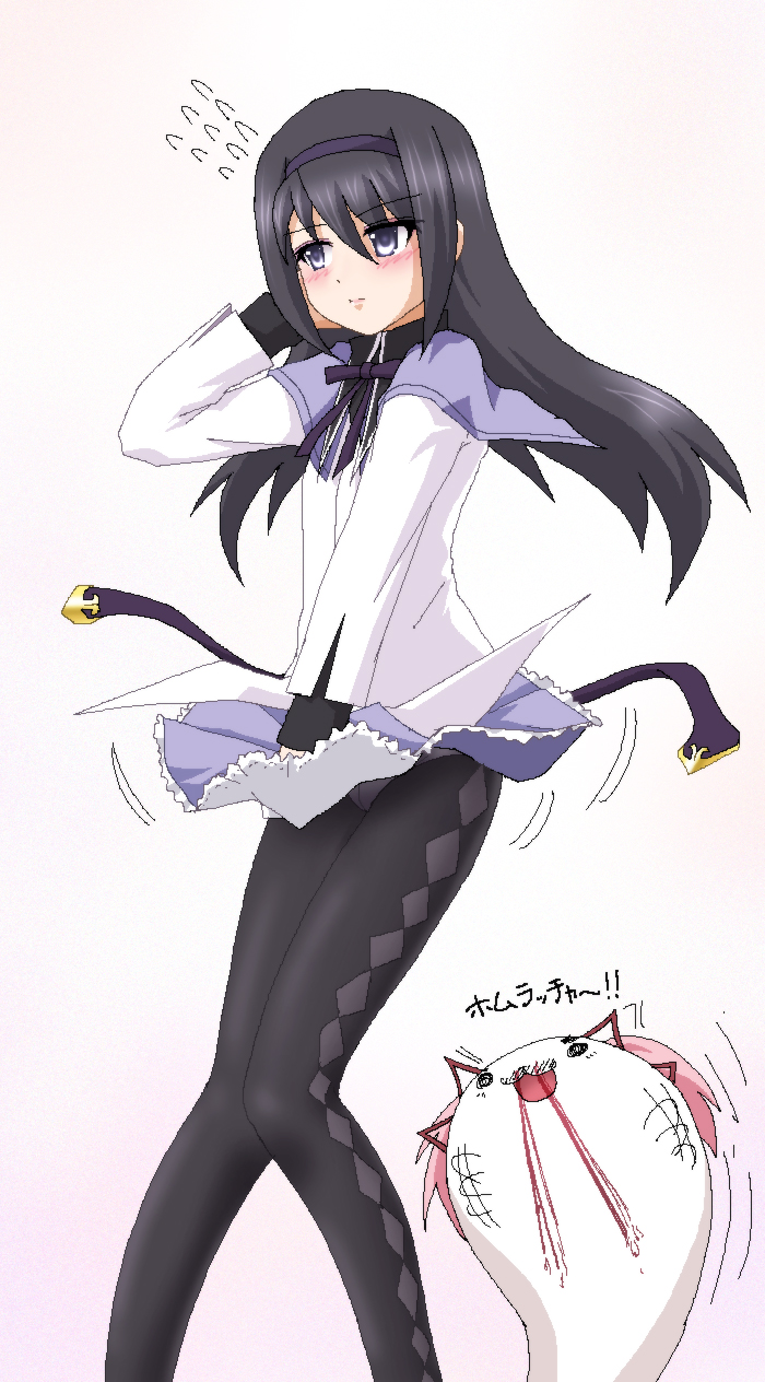 akemi homura and gomadoka (mahou shoujo madoka magica) drawn by hayashiya_zankurou