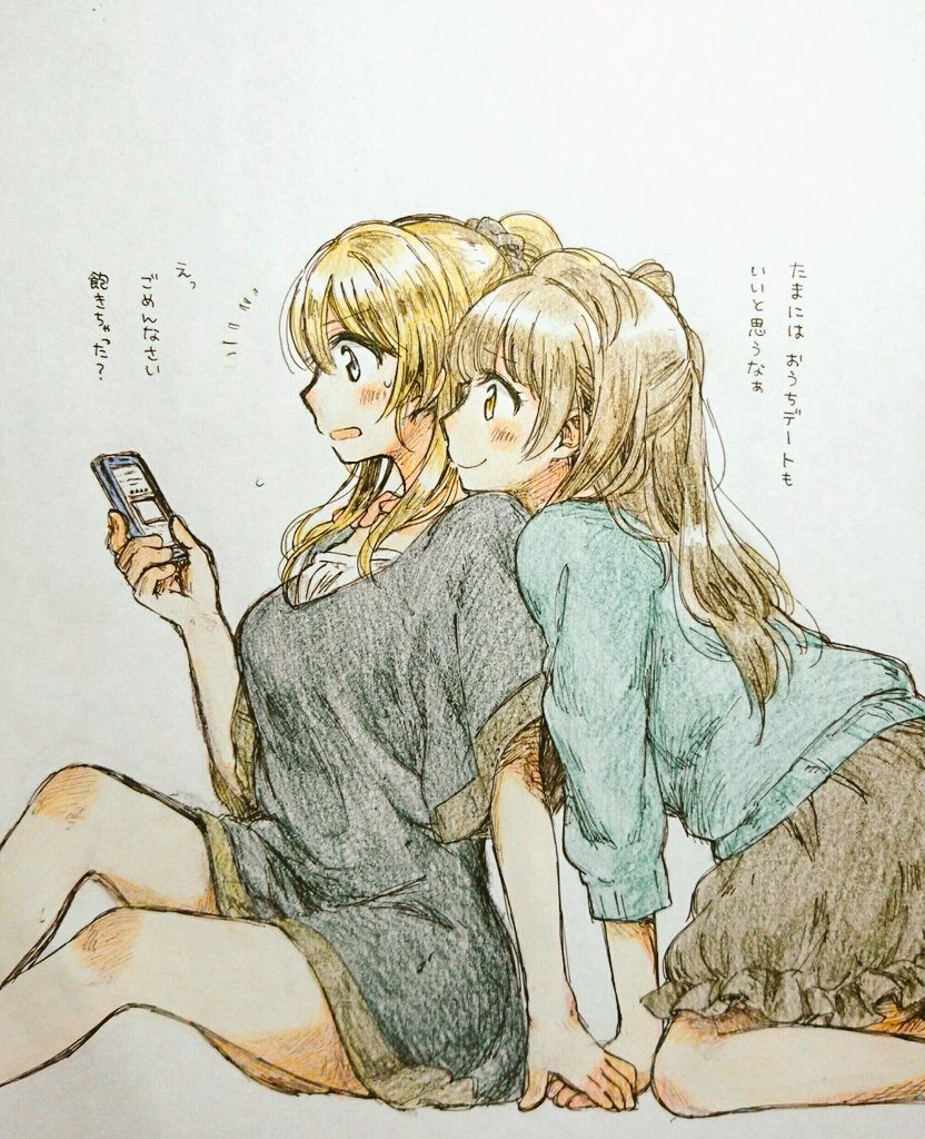 ayase eli and minami kotori (love live! and 1 more) drawn by surufuji