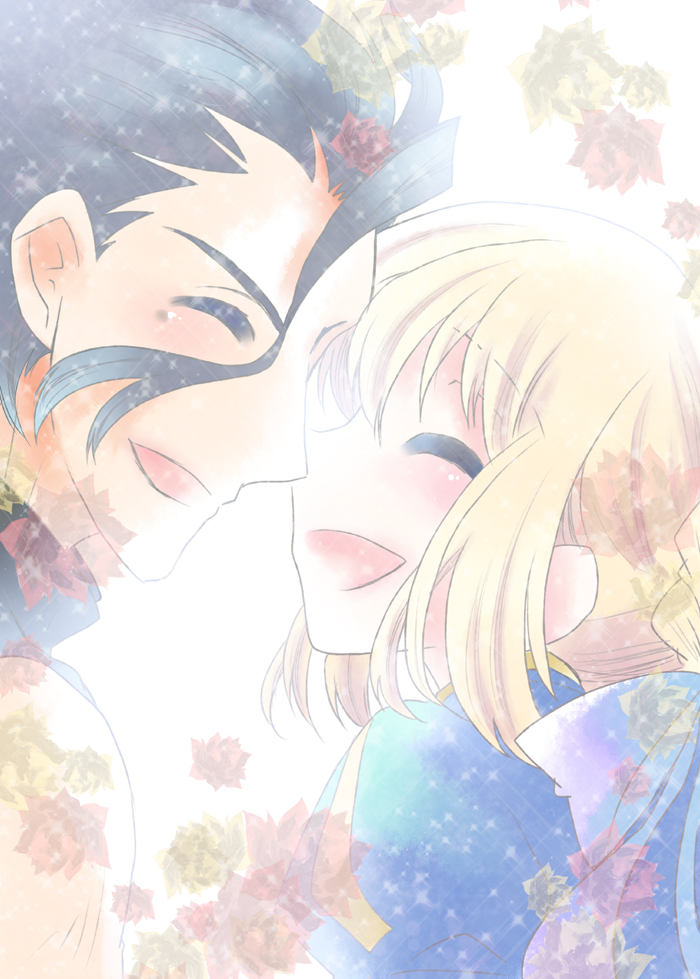 artoria pendragon, saber, and diarmuid ua duibhne (fate and 1 more) drawn by aikawa_ruru
