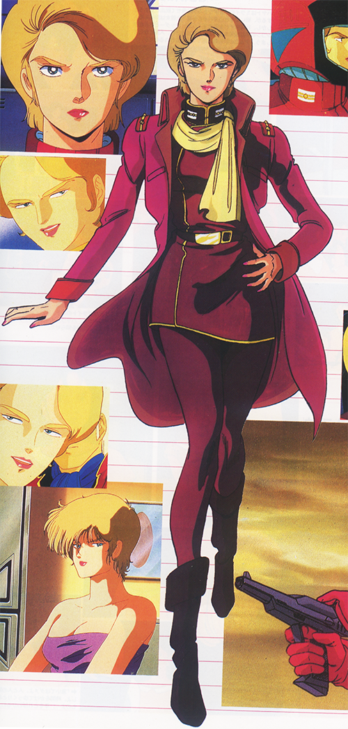 jerid messa and lila milla rira (gundam and 1 more) drawn by kitazume_hiroyuki