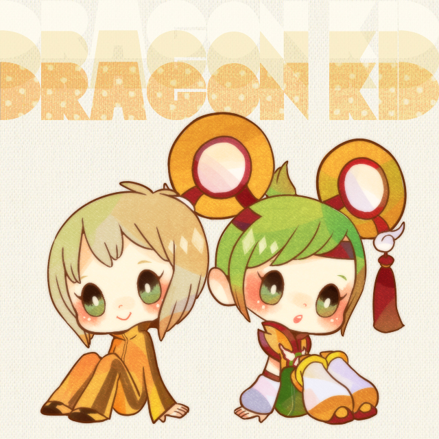 huang baoling and dragon kid (tiger & bunny) drawn by poco24
