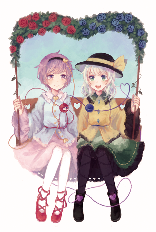 komeiji koishi and komeiji satori (touhou) drawn by mozukuzu_(manukedori)