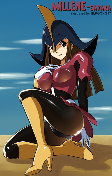 yumi sayaka and millene (mazinger and 1 more) drawn by jilpoong17