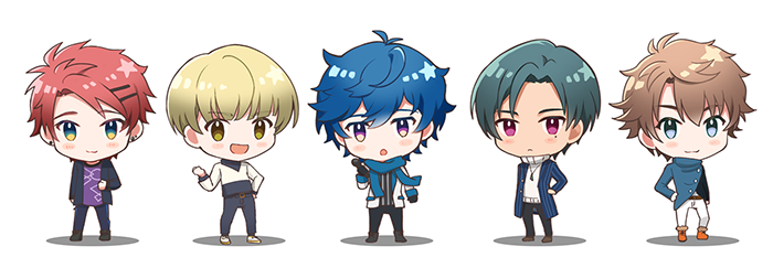 nanahoshi ren, shiroishi banri, goryou yuuto, kikyou riou, and matoba wataru (from argonavis) drawn by mugi_(iccomae)