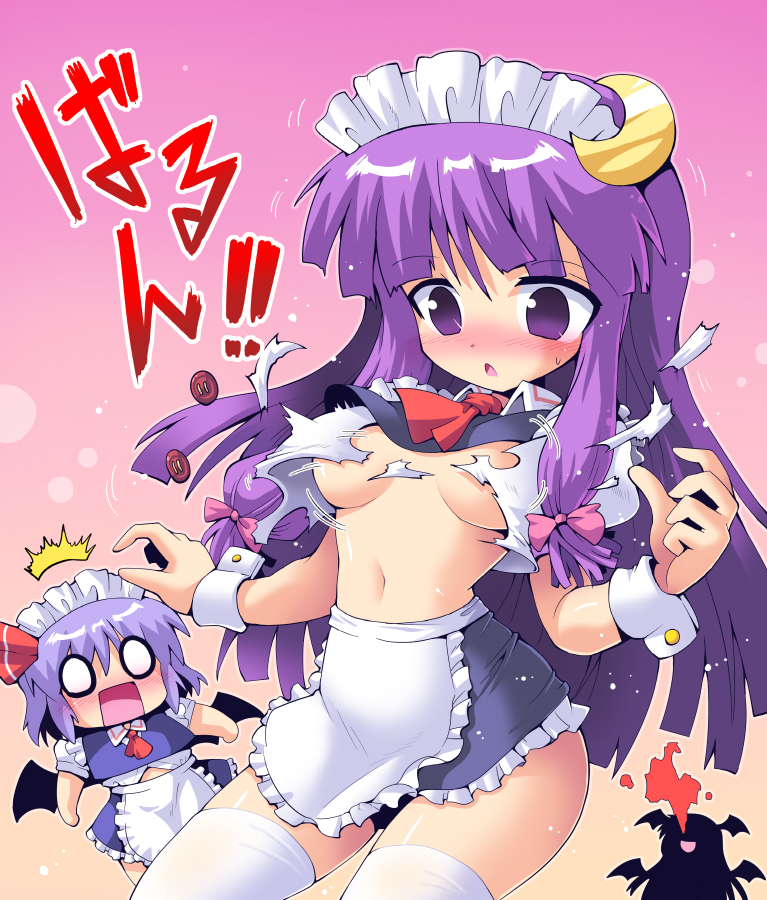 remilia scarlet, patchouli knowledge, and koakuma (touhou) drawn by kurogarasu